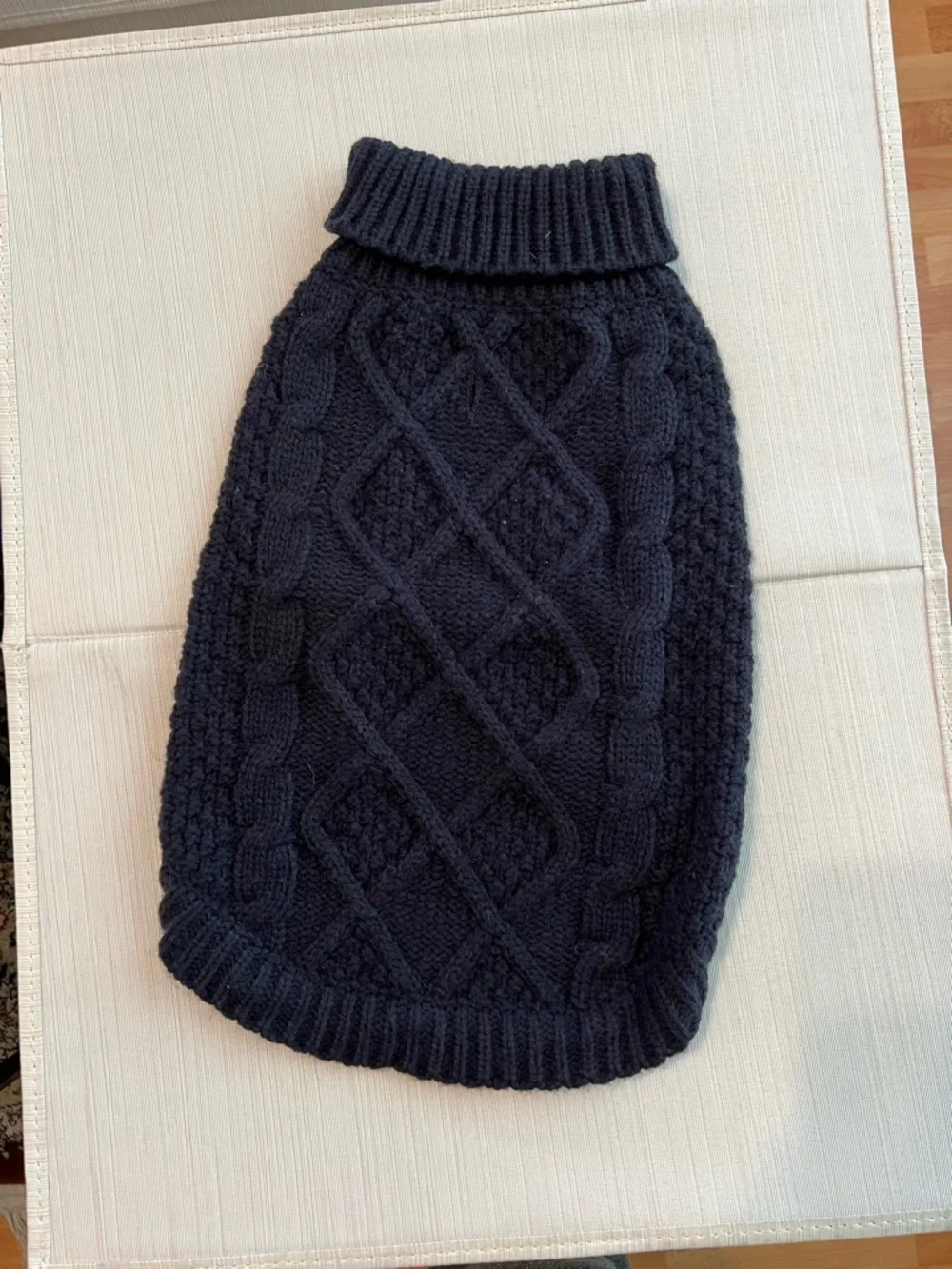 Dark Blue Knit Dog Sweater